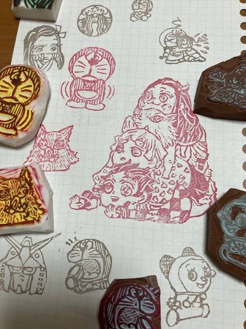 消しゴムハンコ 作ってみました!! 青梅トーヨー住器 所沢店のブログ 写真1