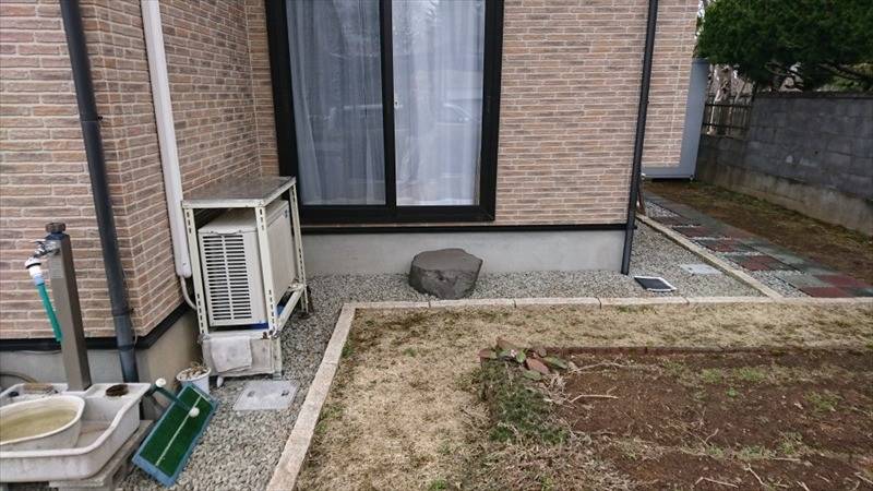 五城目トーヨー住器 能代店のウッドデッキ・テラス屋根 お庭快適の施工前の写真1